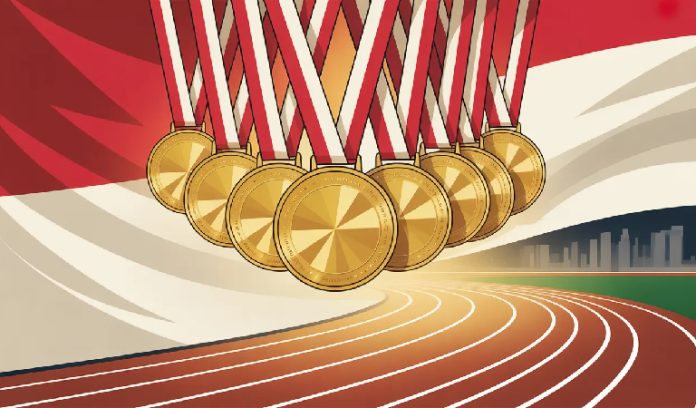 Ilustrasi gambar Indonesia Ukir Prestasi Besar di Singapore Open Atletik 2026 dengan 8 Emas